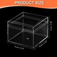 thumbnail image 2 of Uxcell Acrylic Box with Lid, Clear Acrylic Display Boxes Plastic Square Cube Containers Storage Organizer 3.15"x3.15"x2.36", 2 of 7