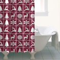 thumbnail image 4 of Red Christmas Deer and Tree Pattern Shower Curtain 36"x72" ,Bathroom Decorative Shower Curtains Set with 12 Hooks,Modern Waterproof Washable Shower Curtain, 4 of 6