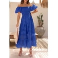 thumbnail image 3 of Vestido PRETTYGARDEN Maxi Azul con Mangas Abullonadas Talla XXL, 3 of 8