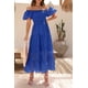 thumbnail image 3 of Vestido PRETTYGARDEN Maxi Azul con Mangas Abullonadas Talla XXL, 3 of 8