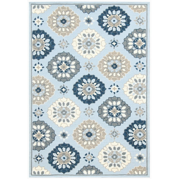 Piazza Light Blue Indoor/Outdoor Rug 2'x3'