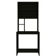 thumbnail image 5 of Black Four Shelves Desk, Compact For Office Efficiency, Modern Rectangular With Storage Drawers, 29.6 Inches Wide Desk - Black, Use, Writing, 5 of 5