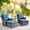 Gray/Blue, variant on PARKWELL 5-Piece Outdoor Conversation Sets,Wicker Swivel Gliders with Ottomans,Side Table,Patio Seating Furniture with Red Cushions,Gray Wicker