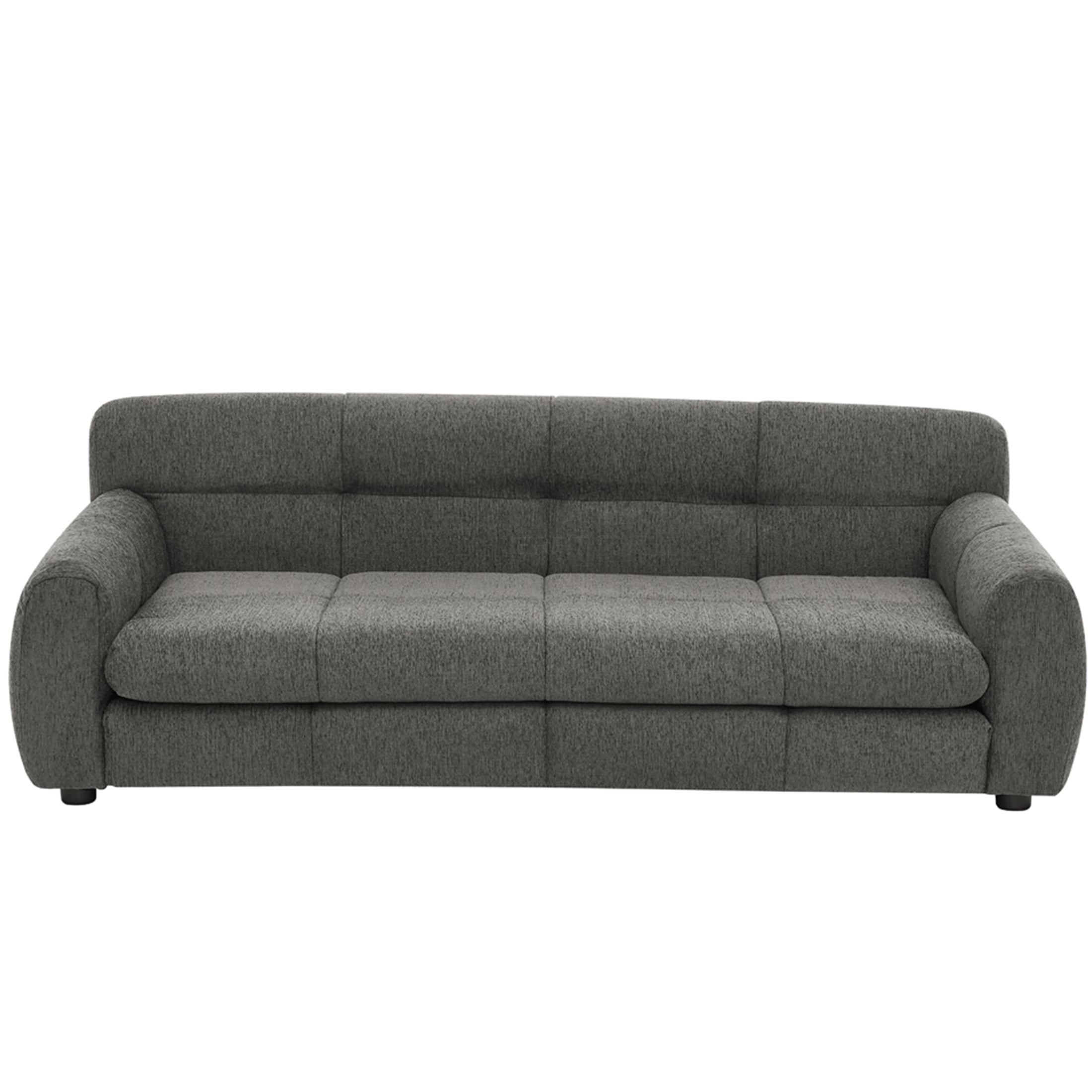 JERFIT Elevated Dog Bed for Large Dogs, Orthopedic Foam Sofa Bed with Backrest & Armrests, Breathable Linen Fabric Pet Bed, Supports up to 130lbs, Modern Furniture Design, Dark Grey