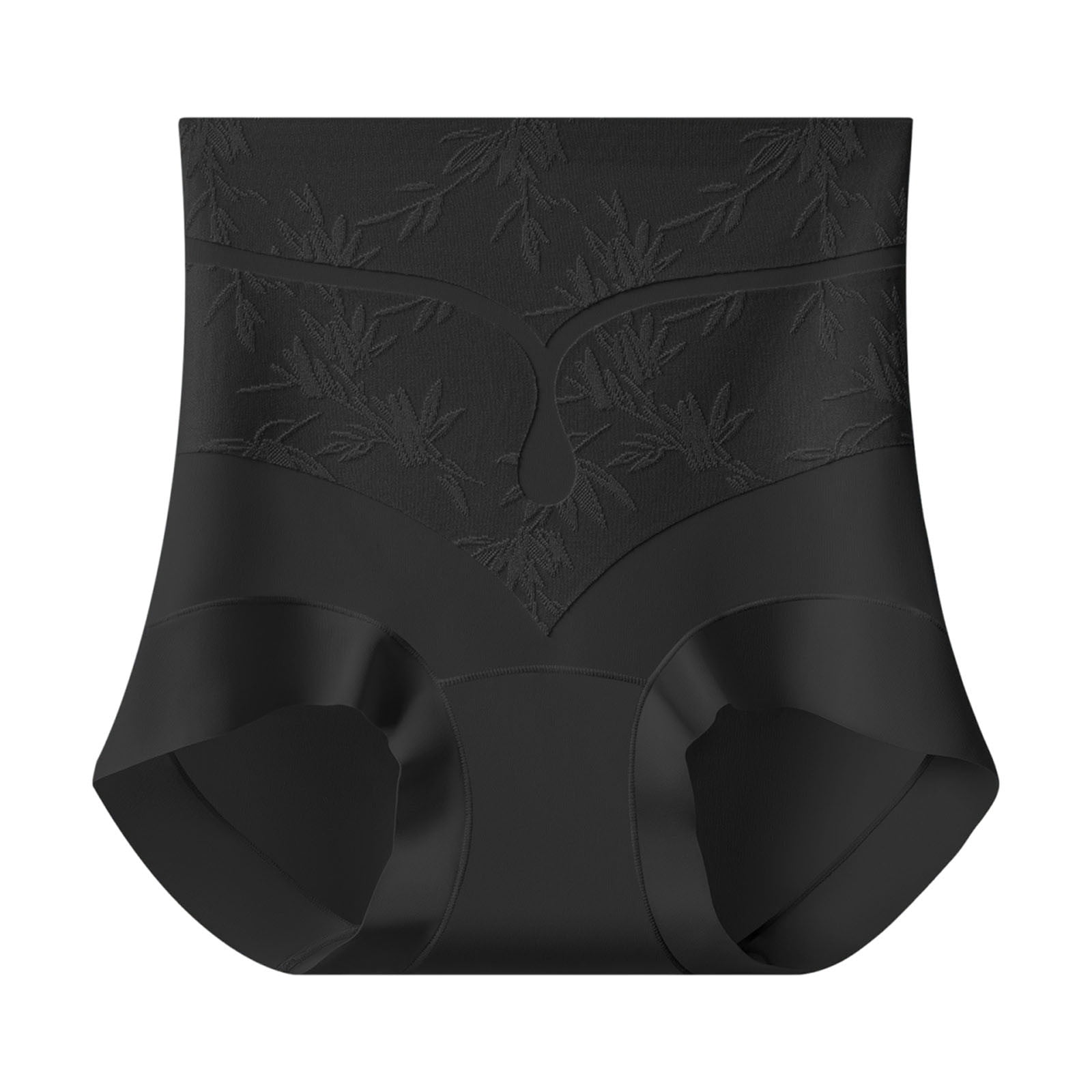 QSAWXQZ Women s Tummy Control Shapewear Panties Embroidery Seamless High Waisted Breathable Lightweight Recovery Casual Day Wear Black L