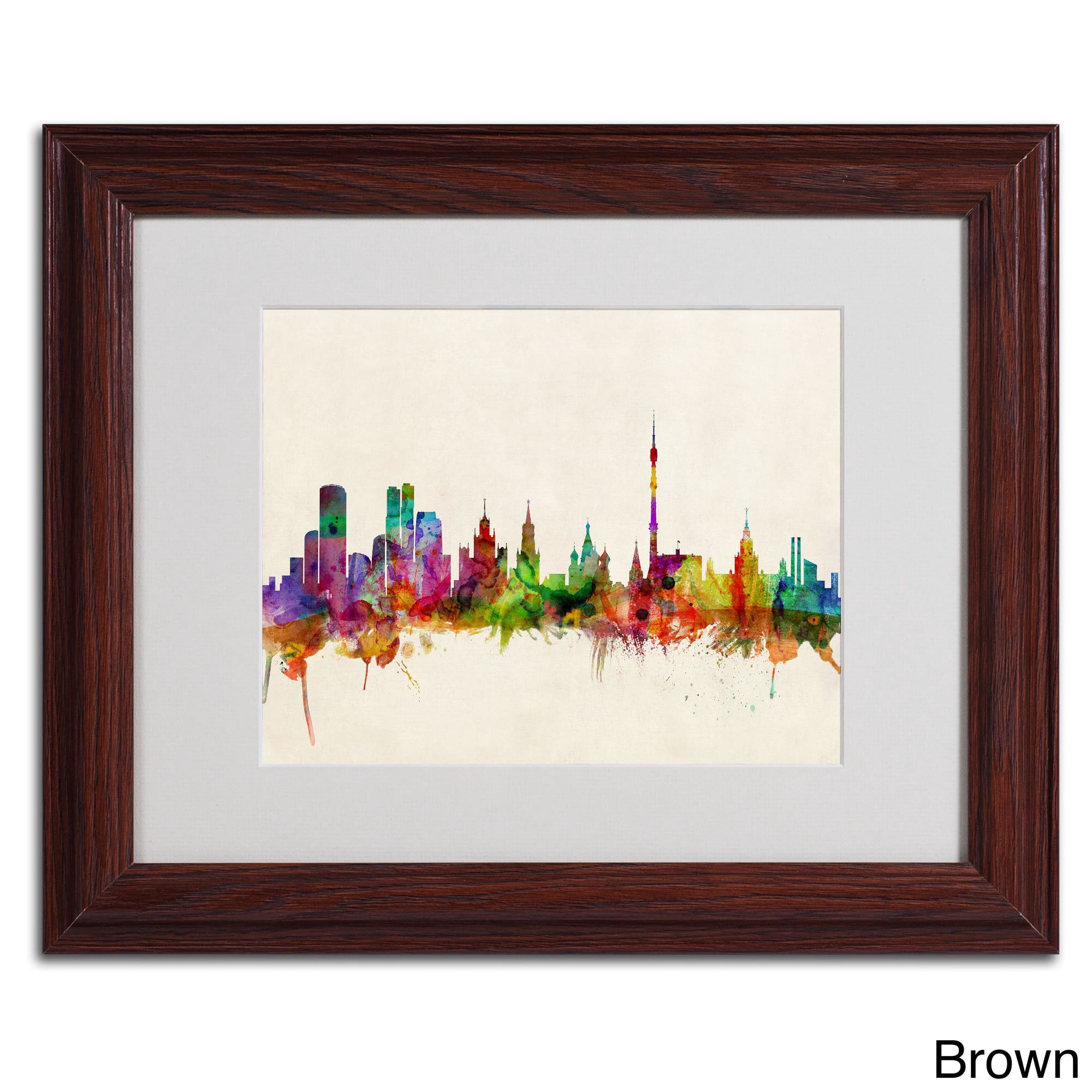 Trademark Fine Art "Moscow, Russia" Canvas Art by Michael Tompsett, Black Frame