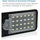 thumbnail image 3 of Luz LED ultrapequeña para acuarios pequeños, mini luces de clip para acuario, con 24 LED blancos y azules, para peceras de 30-40 cm, 10 W (negro), 3 of 5
