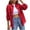 Red, variant on Plus Size Womens Jean Jackets Lightweight Plus Size Clearance Women's Fashion Long-Sleeved Casual Button Loose Denim Jacket With Burrs And Holes,Red S