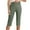 Army Green, variant on Dressy Capri Pants for Women Work High Waist Capris Pants with Pocket Casual Office Hiking Golf Lounge Pants Dark Purple, S