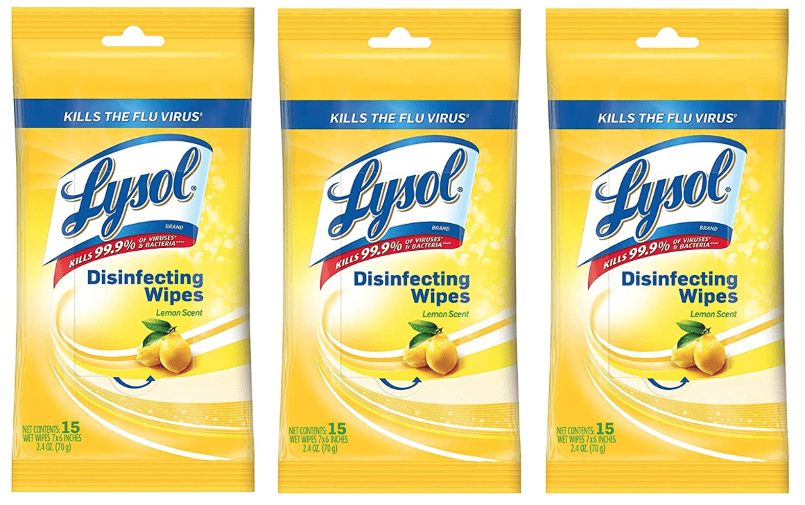 Lysol Disinfecting Wipes, Lemon & Lime Blossom, 15ct (3 Pack)