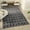 Black, variant on Luxe Weavers Modern Geometric Grid Black 6x9 Area Rug, Low Bedroom Carpet