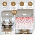thumbnail image 5 of Red Polka Dot Window Privacy Film Watercolor Red Gradient Abstract Modern Decorative Glass Window Film UV Blocking Static Cling Non-Adhesive Sticker Covering for Home Door 19.6 x 39.3 inches, 5 of 8