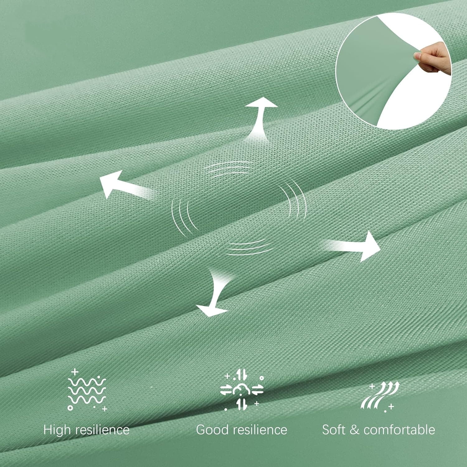 Pregnancy Pillows for Sleeping - U Shaped Full Body Maternity Pillow with Removable Cover - Support for Back, Legs, Belly, HIPS - 65 Inch - Green - Cooling Cover