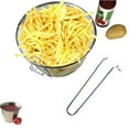 thumbnail image 5 of i Kito 9in Round Deep Fry Basket with Handle, French Fries Basket Drainer, Steel Food Strainer, 5 of 7