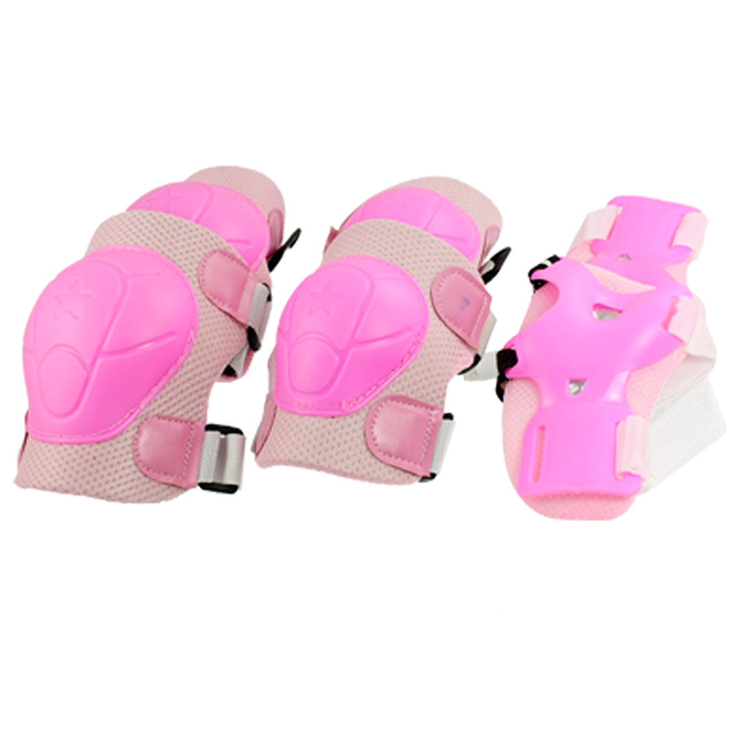 Unique Bargains Skateboard Skating Safety Gear Set Wrist Guard Elbow Pads Knee Pads for Girls Kids by Unique-Bargains