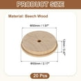 thumbnail image 2 of 20Pack Wood Button Plugs, 50mm / 1.97" Hardwood Screw Hole Plug Mushroom Wooden Caps Buttons Beech Wood Plug for Furniture Woodworking Craft Decor (55mm x 50mm), 2 of 6