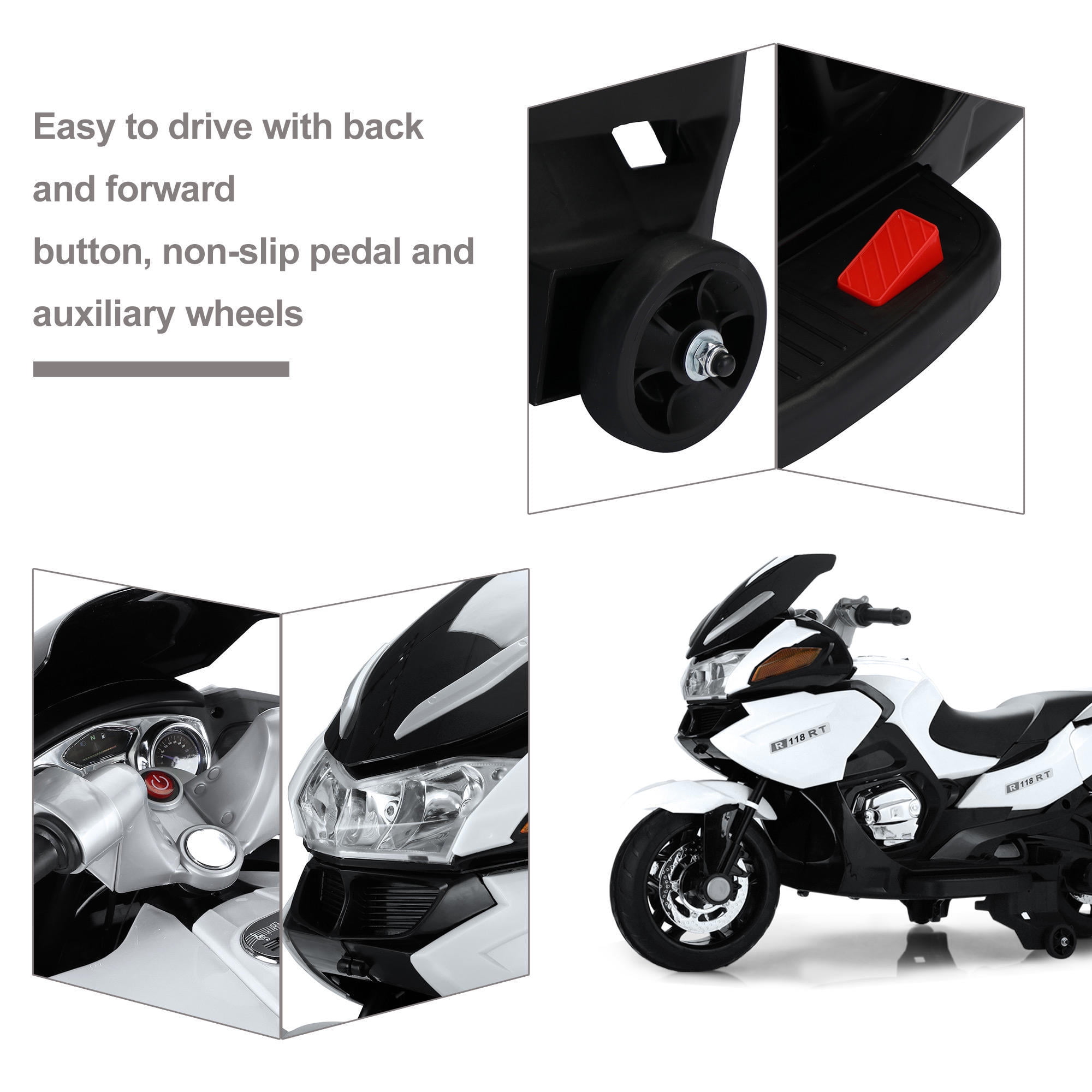12V Electric Motorcycle for Kids, 2022 Upgrade Kids Motorcycle with Training Wheels for Kids 2-6