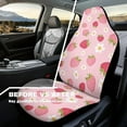 thumbnail image 4 of Pink Strawberry Car Seat Covers 2 Pcs, Waterproof Universal Front Seat Protector, Easy to Install Automobile Interior Decorate Accessories Universal Fit for Car SUV Trucks, 4 of 10