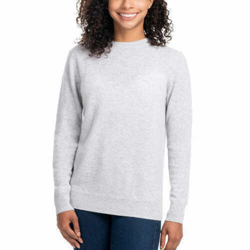 Hilary Radley Ladies' Cashmere Sweater Heather Grey Medium - Walmart.com