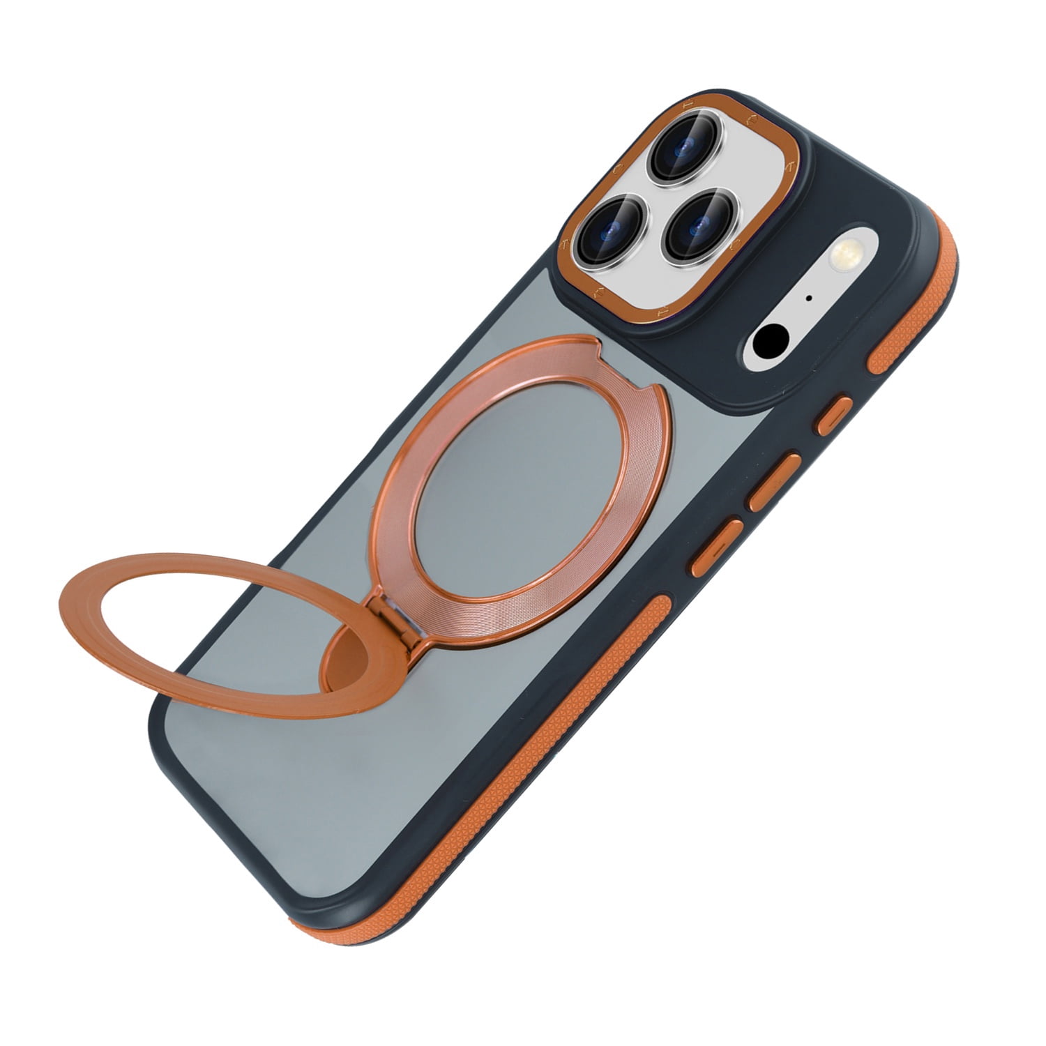 Matte Transparent Kickstand Case with Wireless Charging for iPhone 17 Pro Max