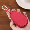 thumbnail image 1 of Portefeuilles de Clés de Voiture Femmes Couples Porte à Fermeture Éclair Clés Rangement Mini Portable Multi-Fonction Simple Protection Solide Classique Unisexe PU Rouge, 1 of 6