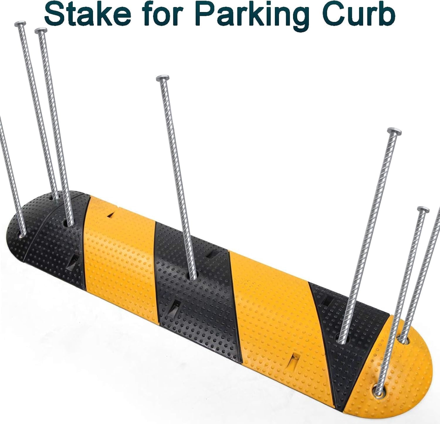 MySit 16 Inch Rebar Stakes 1/2 Inch Diameter Ground Stakes Heavy Duty, Metal Spikes for Asphalt Anchoring Spikes for Speed Bump, Support Estacas de Metal-Ground Anchors Tent Stakes (6 Pack)