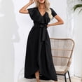 thumbnail image 1 of Gspmoly Robes d'Été pour Women 2025, Mode Women Robe d'Été Col Rond Poupée Robe Imprimée Sans Manches Plissée Robe de Soirée pour Women Économies d'Été, 1 of 7