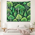 thumbnail image 4 of Boho Decorative Country Tapestry Washable Trees Aesthetic Tapestry Nature Doodle Forest Modern Indoor Tapestry, for Office Living Room House College Decoration (51x59 Inch), 4 of 6