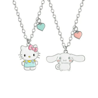 Hello Kitty Girls Layered Clear Crystal Hello Kitty with Bow