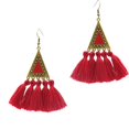 thumbnail image 1 of Pendientes de borla jinwen para mujer Bohemia Rojo, 1 of 8