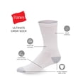 thumbnail image 2 of Hanes Ultimate Men's Crew Socks, 12-Pairs Black 6-12, 2 of 5