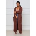thumbnail image 2 of Pull à Manches Longues pour Femmes Solide Automne Hiver Casual Tricot Wrap Cardigan, 2 of 5