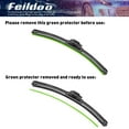thumbnail image 4 of CUITING Feildoo 17”&16” Windshield Wiper Blades  Season Premium Wiper Blades Pack of 2 for Car Front Window Driver and Left Passenger side  J U HOOK Wiper Arm  Car Windshield, 4 of 7