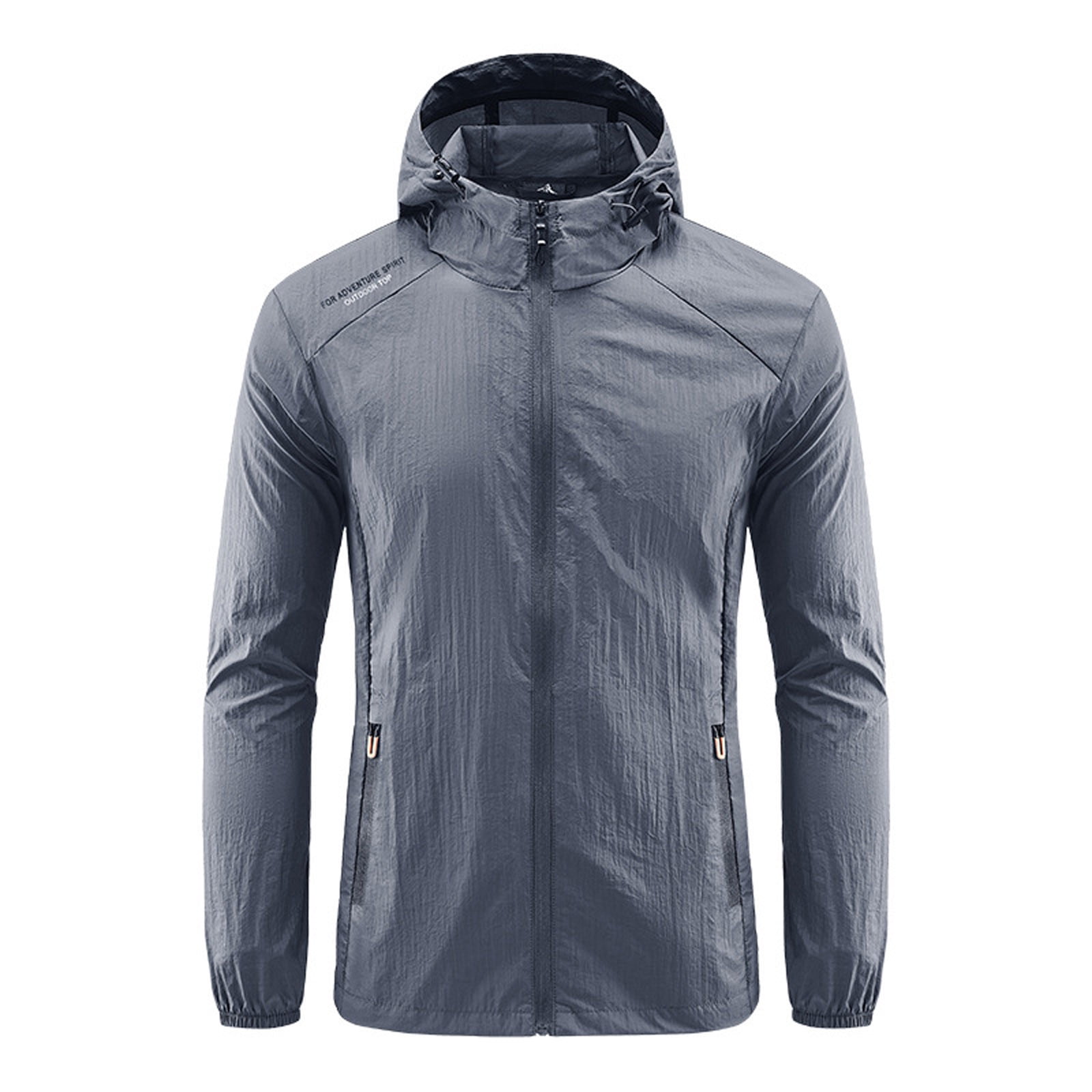 Veste Imperméable Pour Homme Avec Capuche Et Poches à Fermeture éclair - Coupe-vent De Montagne - Veste De Frappe Softshell Respirante - Grande Taille - Vêtements D'escalade Et De Randonnée, Bleu, L