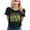 Black, variant on Women Casual Festival Beverage Print Tees Everyday Style Vibe Tops For Spring Summer Autumn Workout Tops for Women