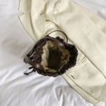 thumbnail image 1 of Bolso de hombro para mujer Bolso bandolera de cuero PU Bolso de mensajero informal plisado (Café), 1 of 5