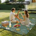 thumbnail image 4 of Green Botanical Outdoor Rug for Patio/Deck/Porch, Non-Slip Large Area Rug 4 x 6 Ft, Spring Floral Summer Lemon Birds Indoor Outdoor Rugs Washable Area Rugs, Reversible Camping Rug Carpet Runner, 4 of 8