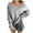 Gray, variant on Odeerbi Solid Color Knit Sweaters For Women Fall Winter Loose V Neck Sweater 2025 Casual Long Sleeve Sweater Top Gray