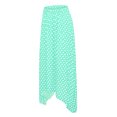 thumbnail image 2 of Vintage mujeres cintura alta lunares falda maxi lado hendidura asimétrica dobladillo verano retro fa Abanopi Verde S, 2 of 7