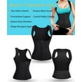 thumbnail image 5 of Vaslanda Women Waist Trainer Vest Slim Corset Neoprene Sauna Tank Top Zipper Weight Loss Body Shaper Shirt, 5 of 7