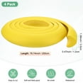 thumbnail image 3 of Uxcell 4 Pack Protège-Angle Protecteurs de Bord 6,5 Pi en Forme de L pour Meubles Jaune, 3 of 6