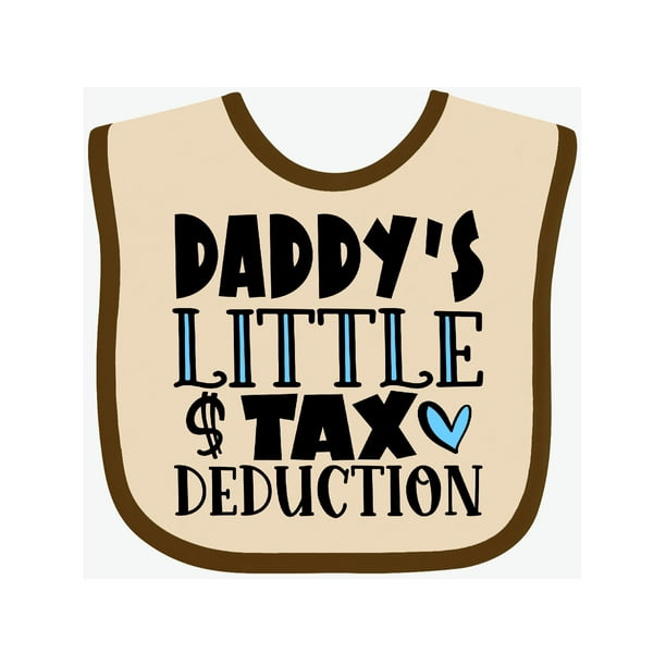 Daddy's Little Tax Deduction Blue Hearts Baby Bib