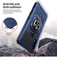 thumbnail image 3 of Compatible for AT&T Maestro 3 Case w/Tempered Glass Screen Protector [Military Grade] Ring Car Mount Kickstand Shockproof Hard Phone Case - Blue, 3 of 7