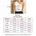 thumbnail image 5 of EFINNY Women's Single Shoulder Crop Top Backless Medium Support Tank Top, 5 of 5