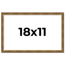 18x11 Frame Gold Solid Wood Picture Frame - Complete Modern Photo Frame Includes UV Acrylic