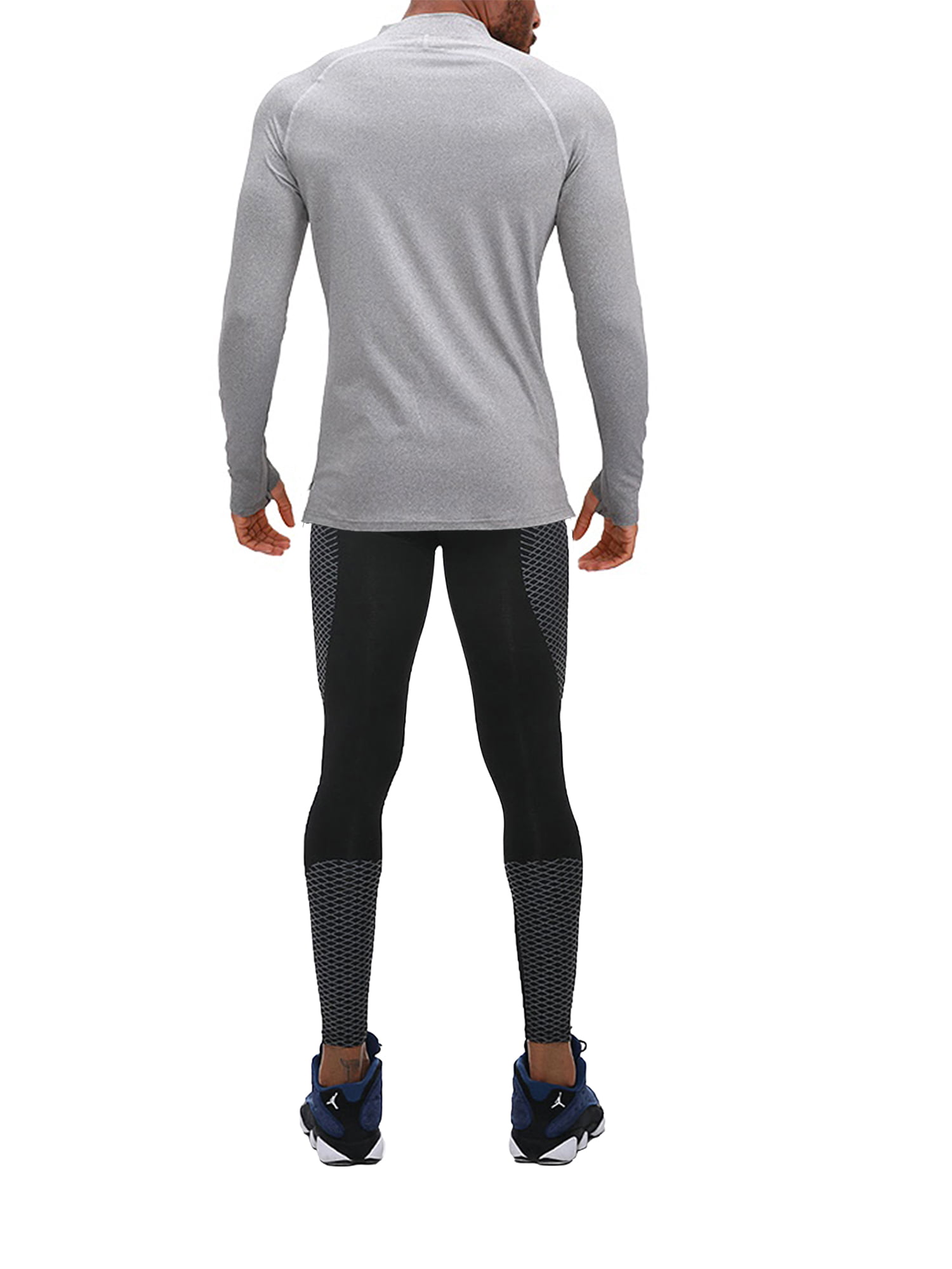 mens compression tight shirts and tights pants set skin under baselayer XS~2XL 