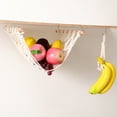 thumbnail image 1 of FENGGUIQU 1 Set Macrame Fruit Hammock Cotton Rope Wood Metal Indoor Outdoor Homeowners Decorators Bohemian Style, 1 of 8