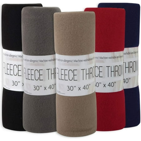 Trailmaker  24 Pack of 30x40 Fleece Throw Wholesale Hypoallergenic Microfiber Blankets - MultiColor