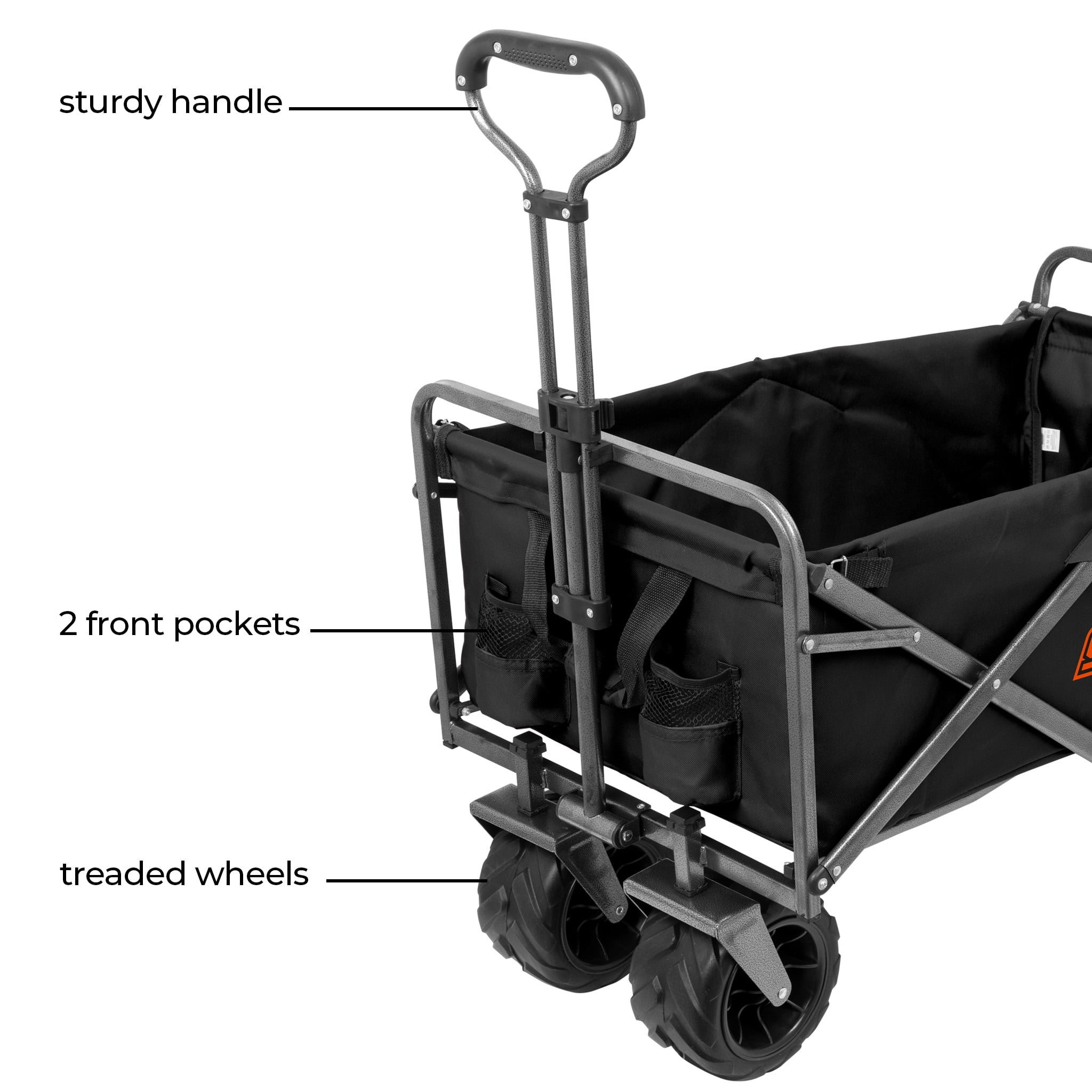 Smart Design Collegiate Heavy-Duty Utility Collapsible Sports Wagon - Oklahoma State Cowboys