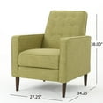 thumbnail image 4 of Noble House Melvin Mid Century Modern Fabric Recliner, Green, 4 of 5
